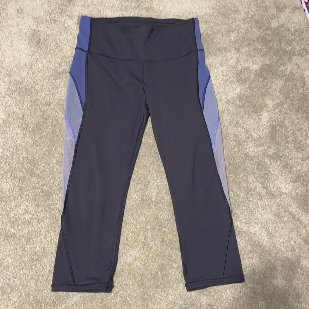 Size L/ 10 Lululemon Blue Mesh Leggings